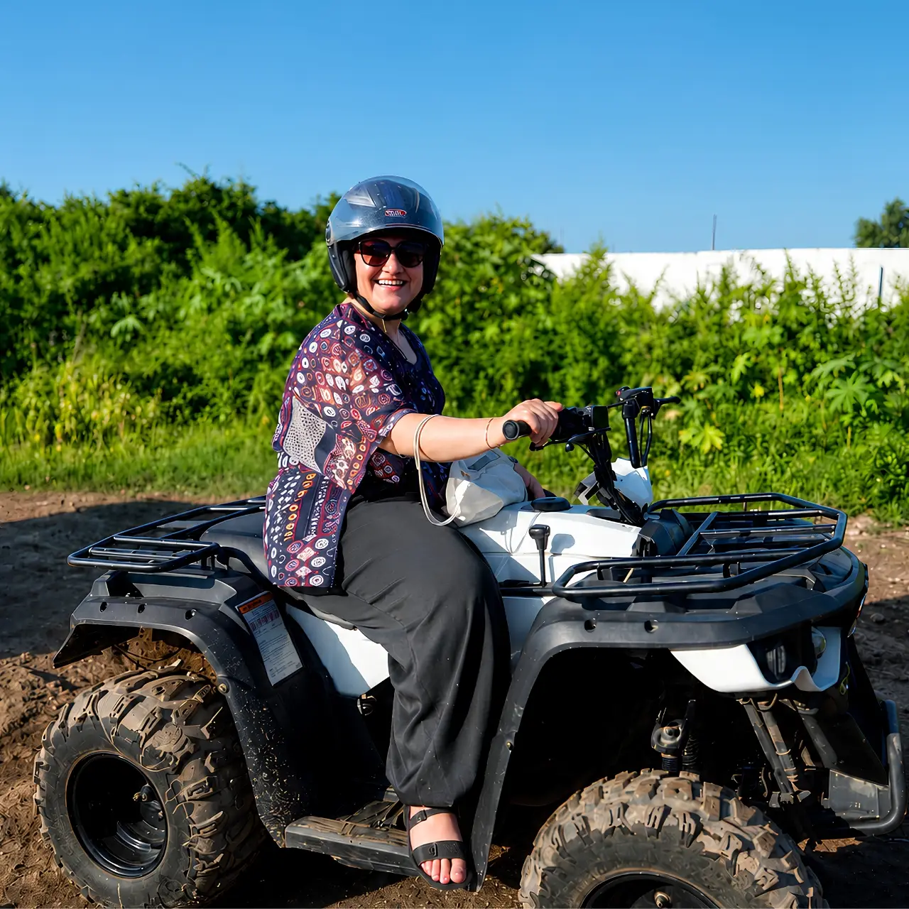 Guests on quad bikes